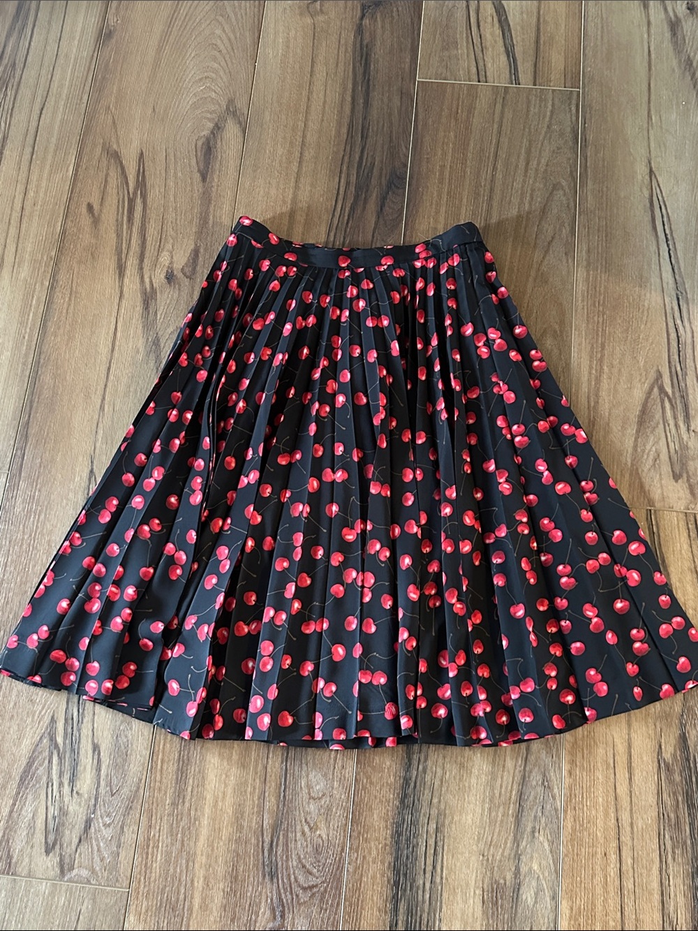 J.Crew cherry print pleated skirt